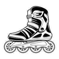 Inline Roller Skate Vector Line Art