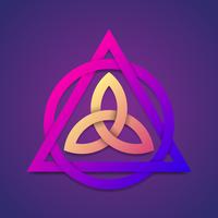 Abstract Symbol Triquetra In Modern Colors Element vector