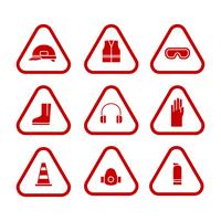 Personal Protective  Equipment Monochrome Icons Set vector