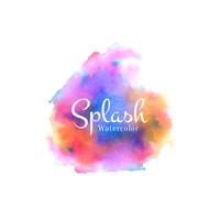 Colorful watercolor splash hand drawn design vector