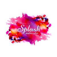 Hand drawn watercolor splash design background vector