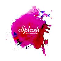 Modern watercolor splash bright colorful design vector