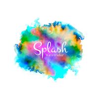 Colorful watercolor splash design background vector