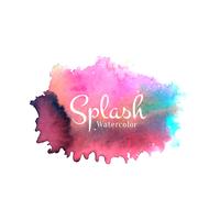 Modern watercolor splash soft design vector