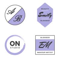 Feminine Vintage Retro Vector Logo