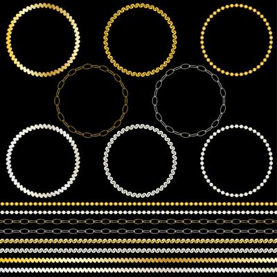 metal chains frames and borders