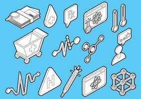 illustration of info graphic hospital icons set concept vector