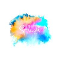 Abstract watercolor colorful splash design vector