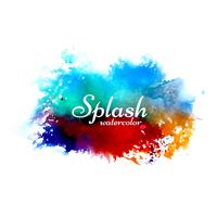 Dibujado a mano acuarela splash diseño de fondo vector