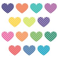 gingham hearts vector