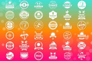 Summer Retro Vector Logo for banner