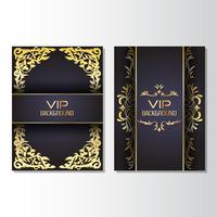 Gold background flyer style Design Template vector