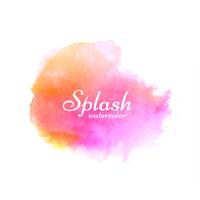 Modern watercolor splash bright colorful design vector