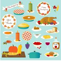 thanksgiving food vector