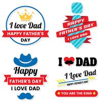 Día del padre cumpleaños vector logo para banner