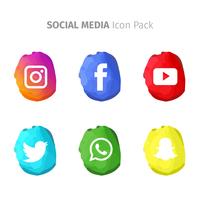 Abstract Popular Social Media vector