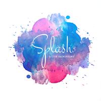 Multicolored watercolor splash blot vector