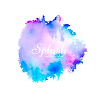 Abstract colorful watercolor splash design vector