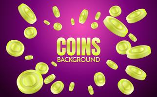 coins background template Vector