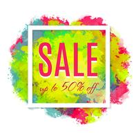 Sale poster with percent discount vector