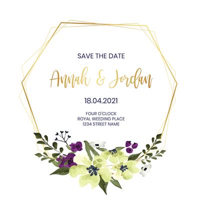 Floral Wedding Frame 