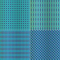 blue gold metallic Moroccan geometric tile patterns vector