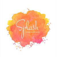 Multicolored watercolor splash blot vector