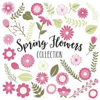 Pink Spring Flowers vector