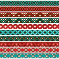 Native American border patterns vector