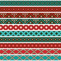 Native American border patterns vector