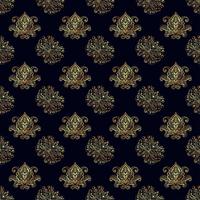 Seamless patterns of Russian motives of northern painting vector