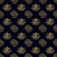 Seamless patterns of Russian motives of northern painting vector