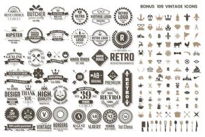 Vintage Retro Vector Logo for banner