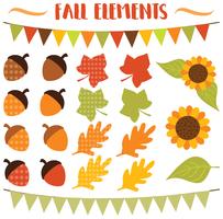 Fall Floral Elements vector