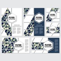 Low Poly Flyer style background Design Template vector