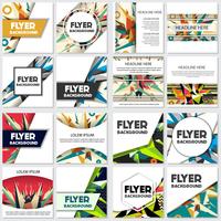 Low Poly Flyer style background Design Template vector