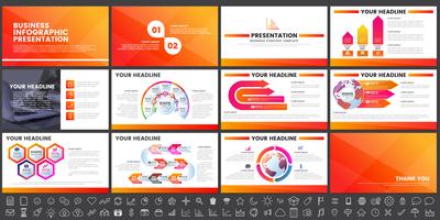 Elementos modernos de infografías para plantillas de presentaciones para banner. vector