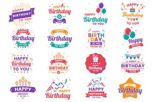 Happy Birthday Vector Logo for banner