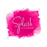 Hand drawn colorful soft watercolor splash design vector