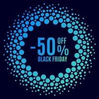 Black Friday sale. Halftone dots vector