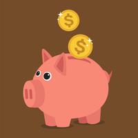 Piggy bank vector