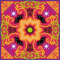 Azulejo de talavera. Vibrante patrón mexicano sin costura,
