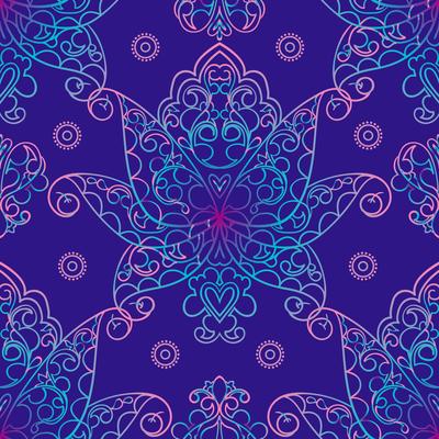 Seamless patterns Russian motives of northern painting