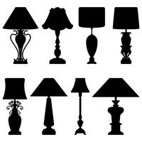 Antique Table Lamp.  vector