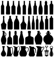 Wine Beer Bottle.  vector