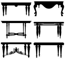 Antique Ancient Classic Table.  vector