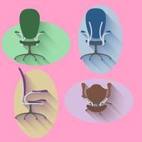 Four direction chair with flat design vector