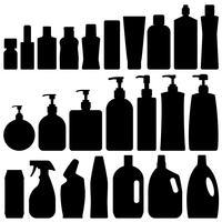 Bathroom Silhouette Set Vector.  vector