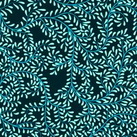 Seamless blue tone floral background. vector