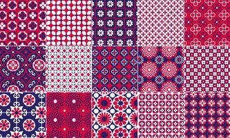 Red, White, & Blue Patterns vector